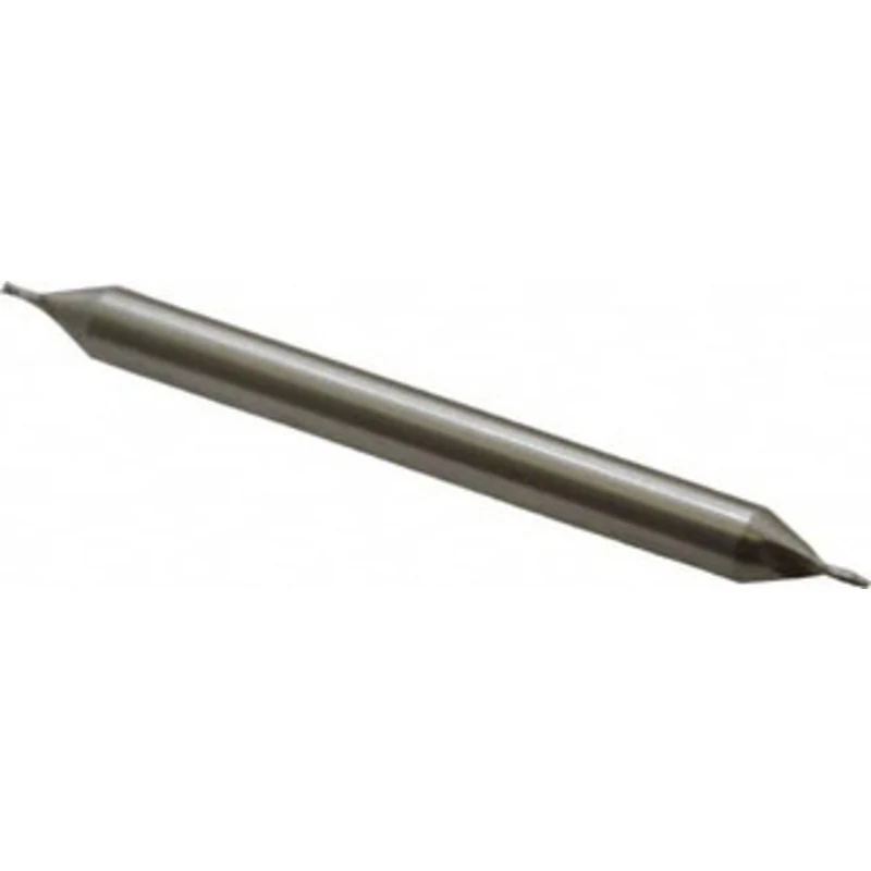 Value Collection 1/32, 3/32 LOC, 3/16 Shank Diam, 2-1/4 OAL, 2 Flute, Cobalt Square End Mill Double End, Uncoated, Sp...